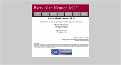 Desktop Screenshot of barrykramermd.com
